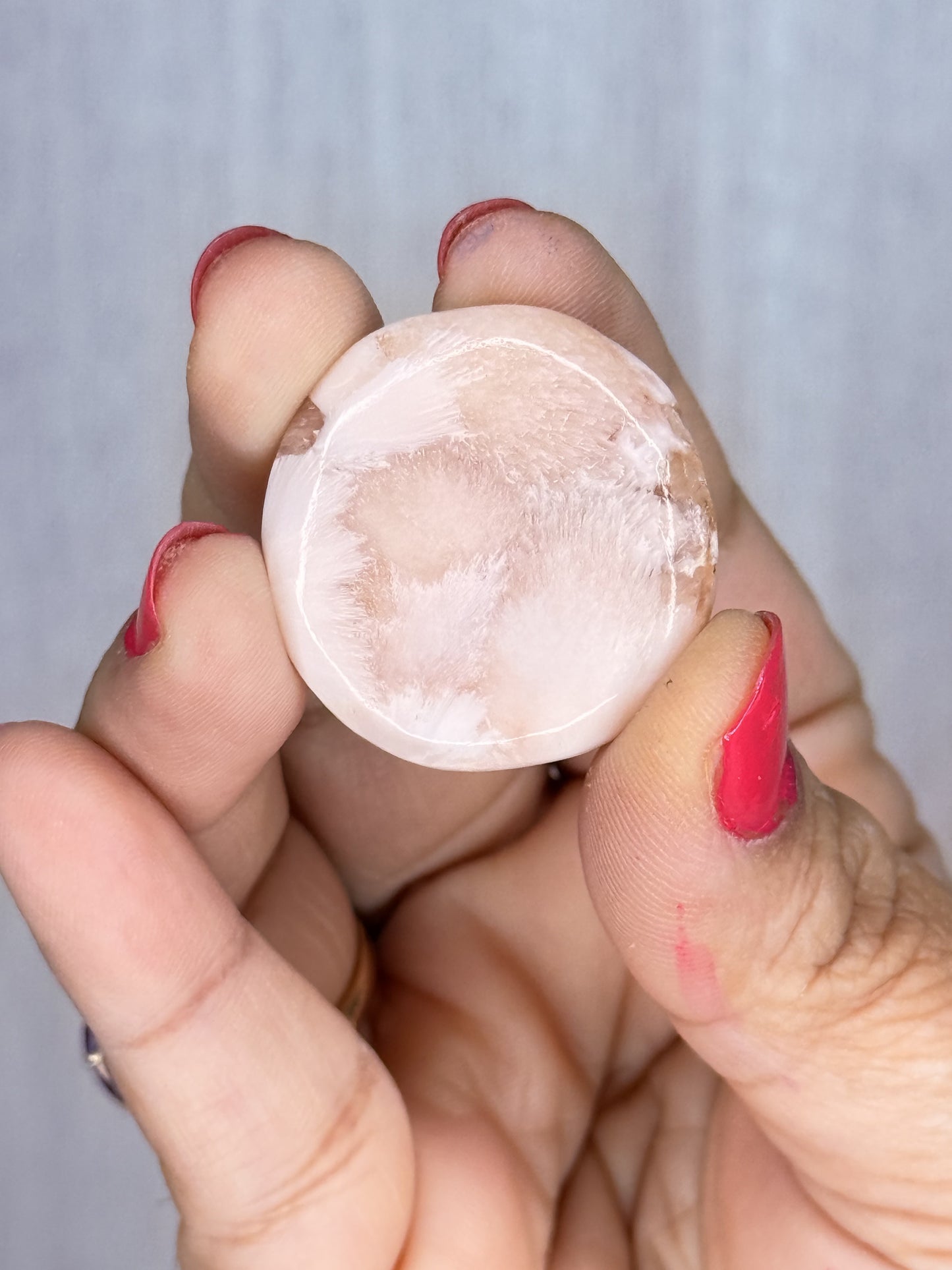 Scolecite Flatstone – High Vibration Crystal for Peace, Sleep & Spiritual Connection | Handpicked Intuitively Chosen Piece - Auralis Crystals