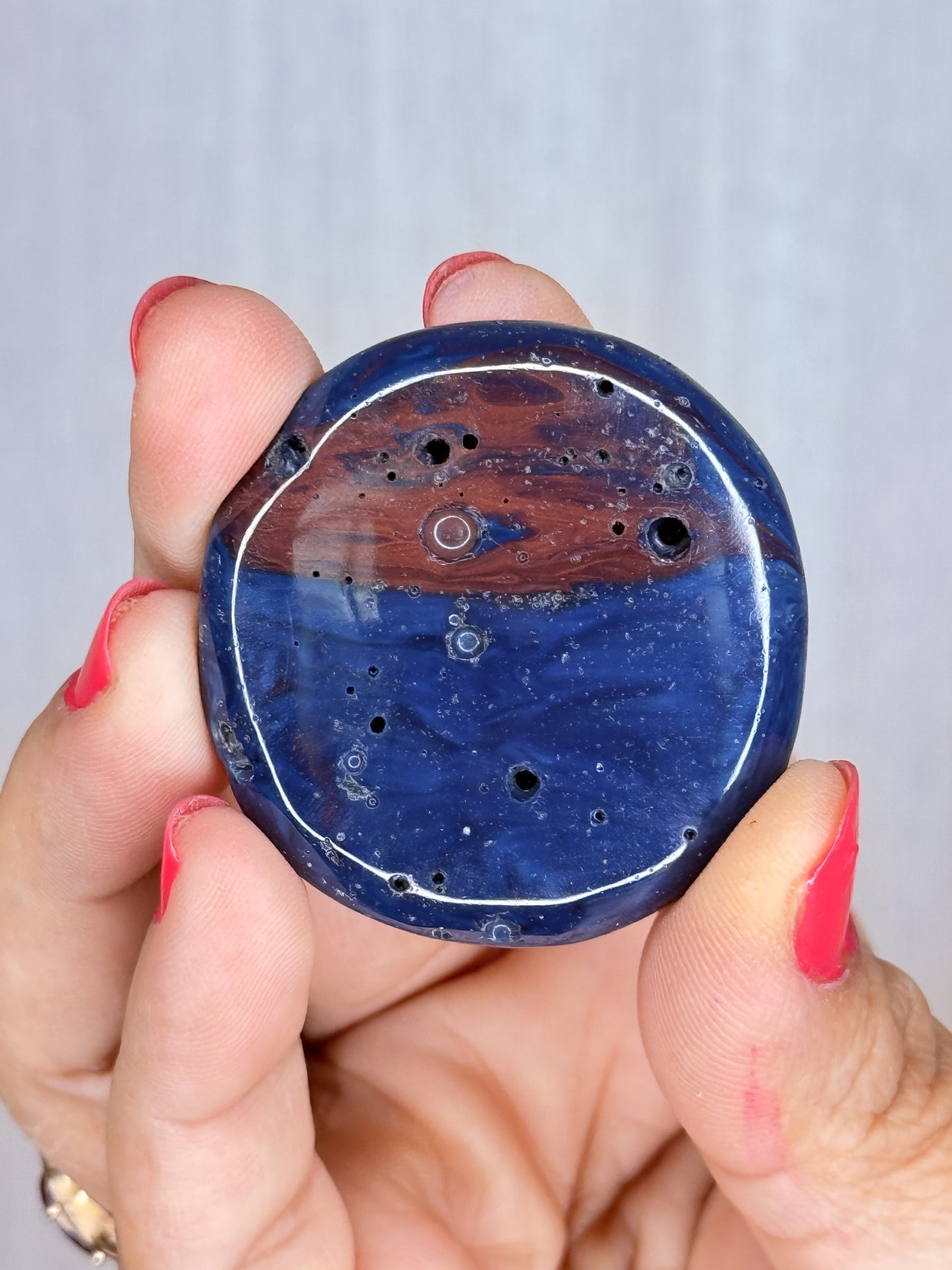 Sieber “Agate” Flatstone – Historic German Smelting Slag | Hardened Copper By-Product from Sieber | Collector Piece