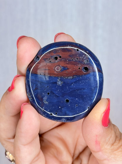 Sieber “Agate” Flatstone – Historic German Smelting Slag | Hardened Copper By-Product from Sieber | Collector Piece