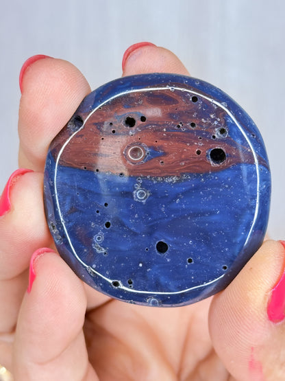 Sieber “Agate” Flatstone – Historic German Smelting Slag | Hardened Copper By-Product from Sieber | Collector Piece