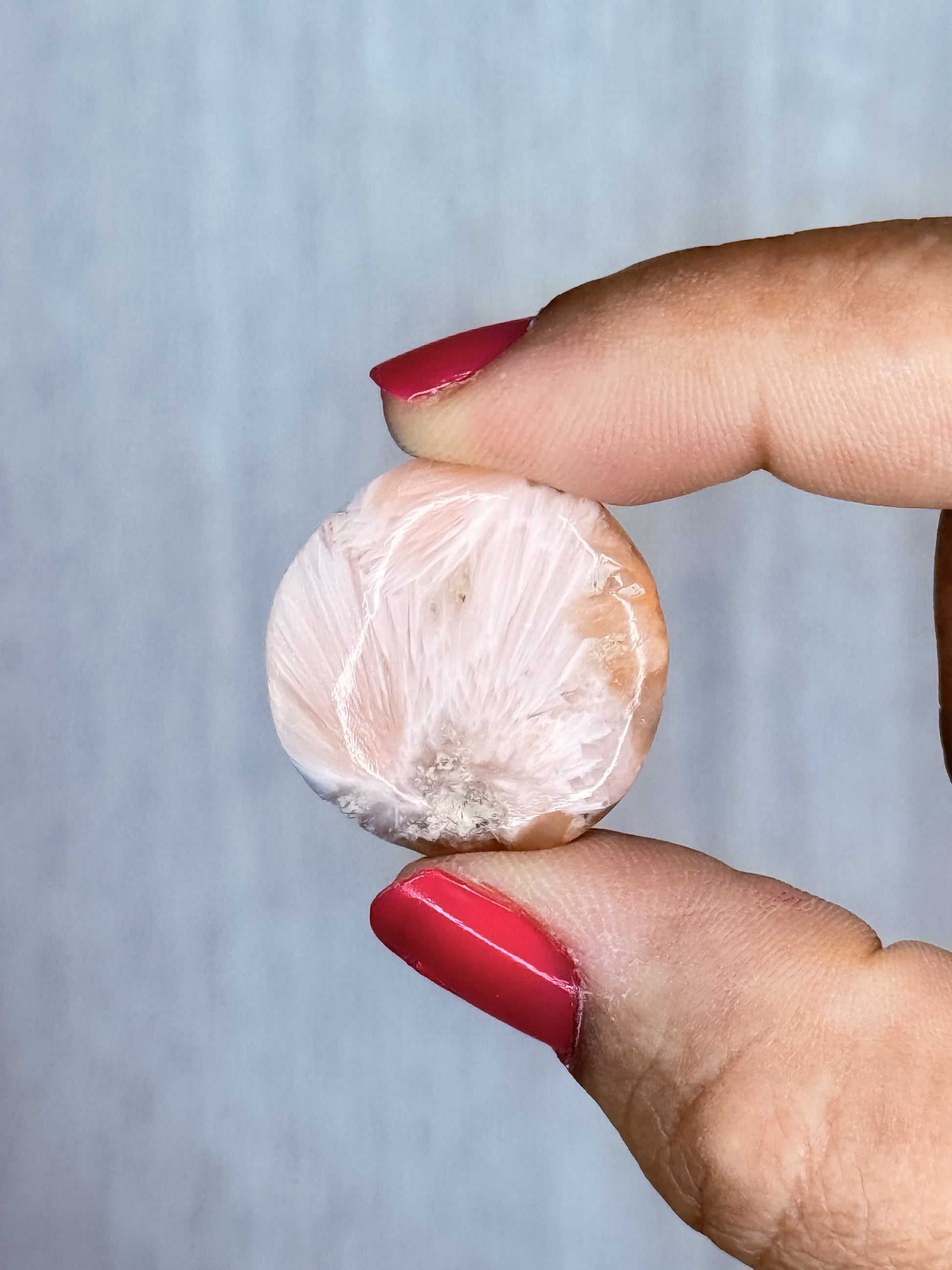 Scolecite Flatstone – High Vibration Crystal for Peace, Sleep & Spiritual Connection | Handpicked Intuitively Chosen Piece - Auralis Crystals