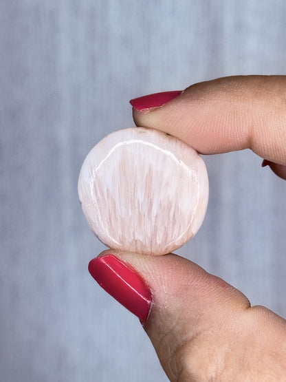 Scolecite Flatstone – High Vibration Crystal for Peace, Sleep & Spiritual Connection | Handpicked Intuitively Chosen Piece - Auralis Crystals