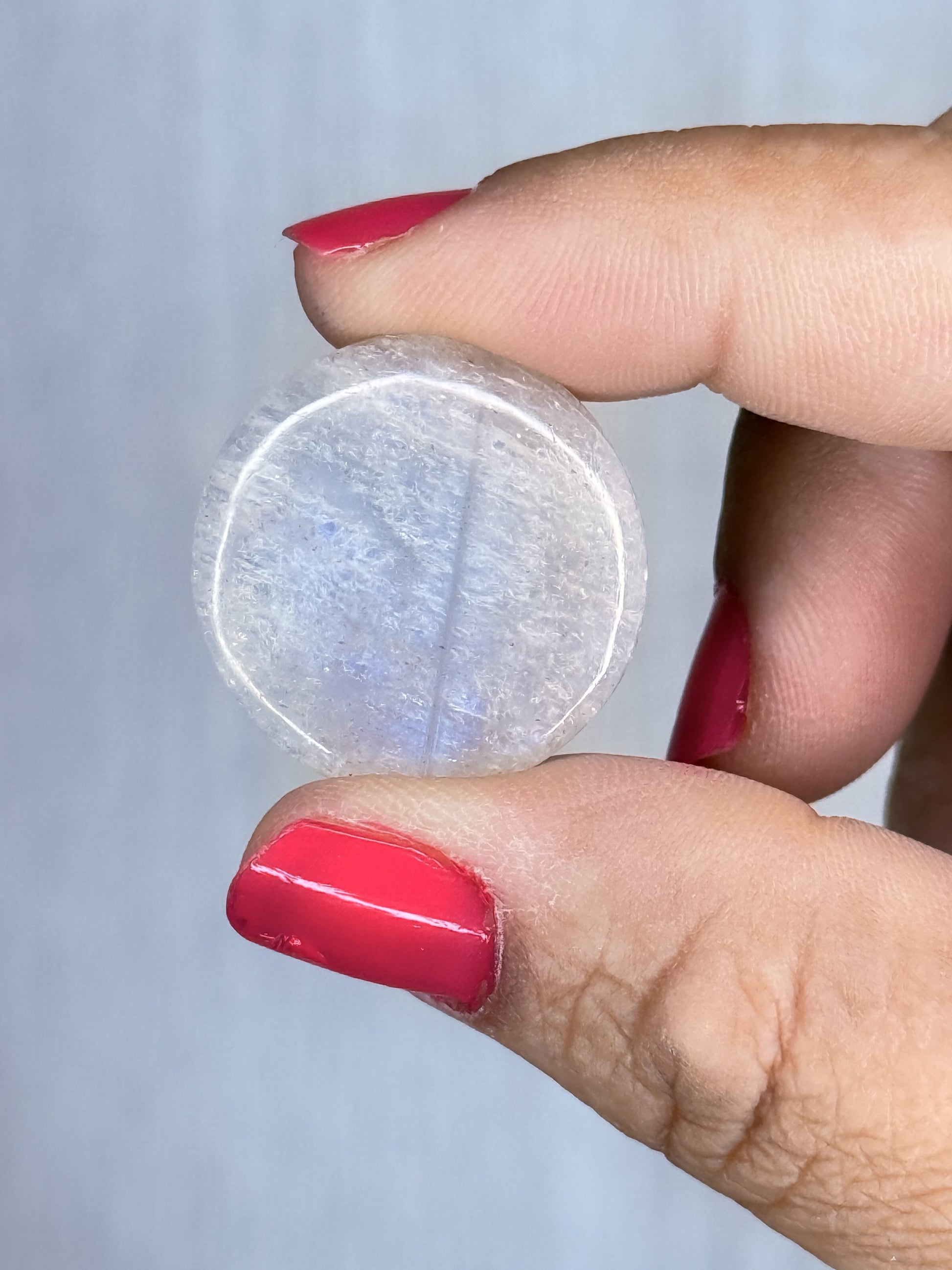 Tanzania Moonstone Flatstone – Handpicked Polished Feldspar Palm Stone | Soft Flash & Intuitive Energy Crystal - Auralis Crystals