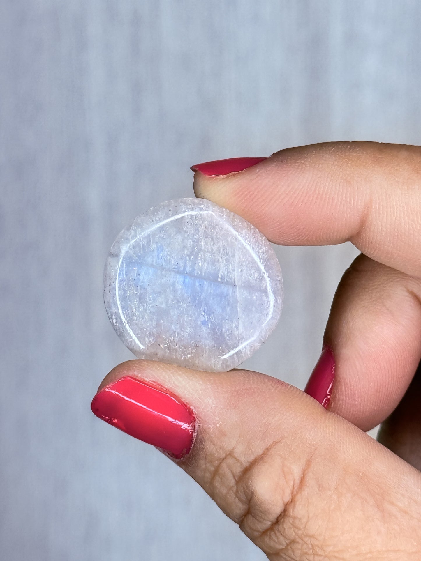Tanzania Moonstone Flatstone – Handpicked Polished Feldspar Palm Stone | Soft Flash & Intuitive Energy Crystal - Auralis Crystals