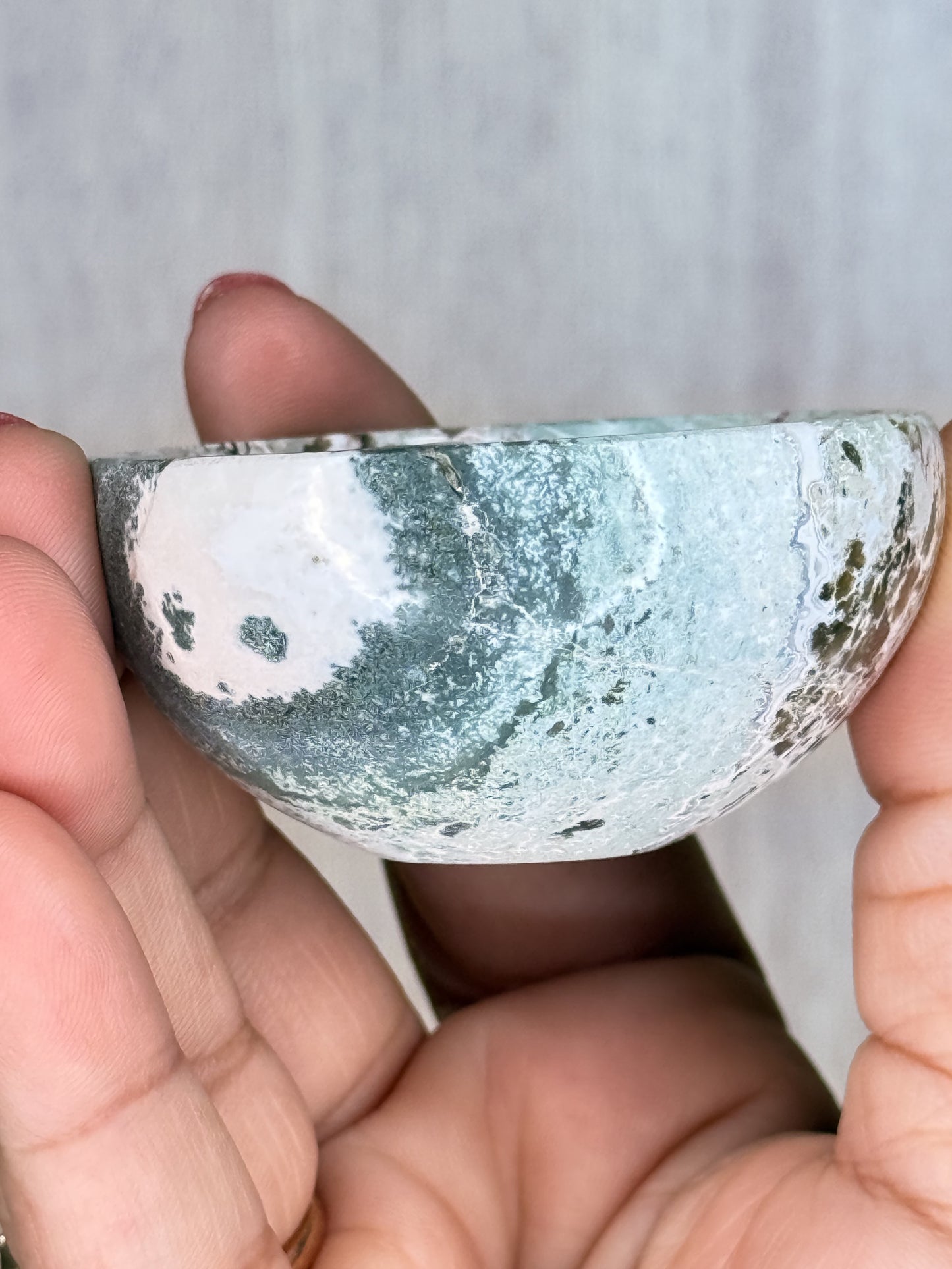 Unicorn Jasper Small Bowl – Hand-Carved Polished Jasper Dish | Colorful Crystal Trinket Bowl