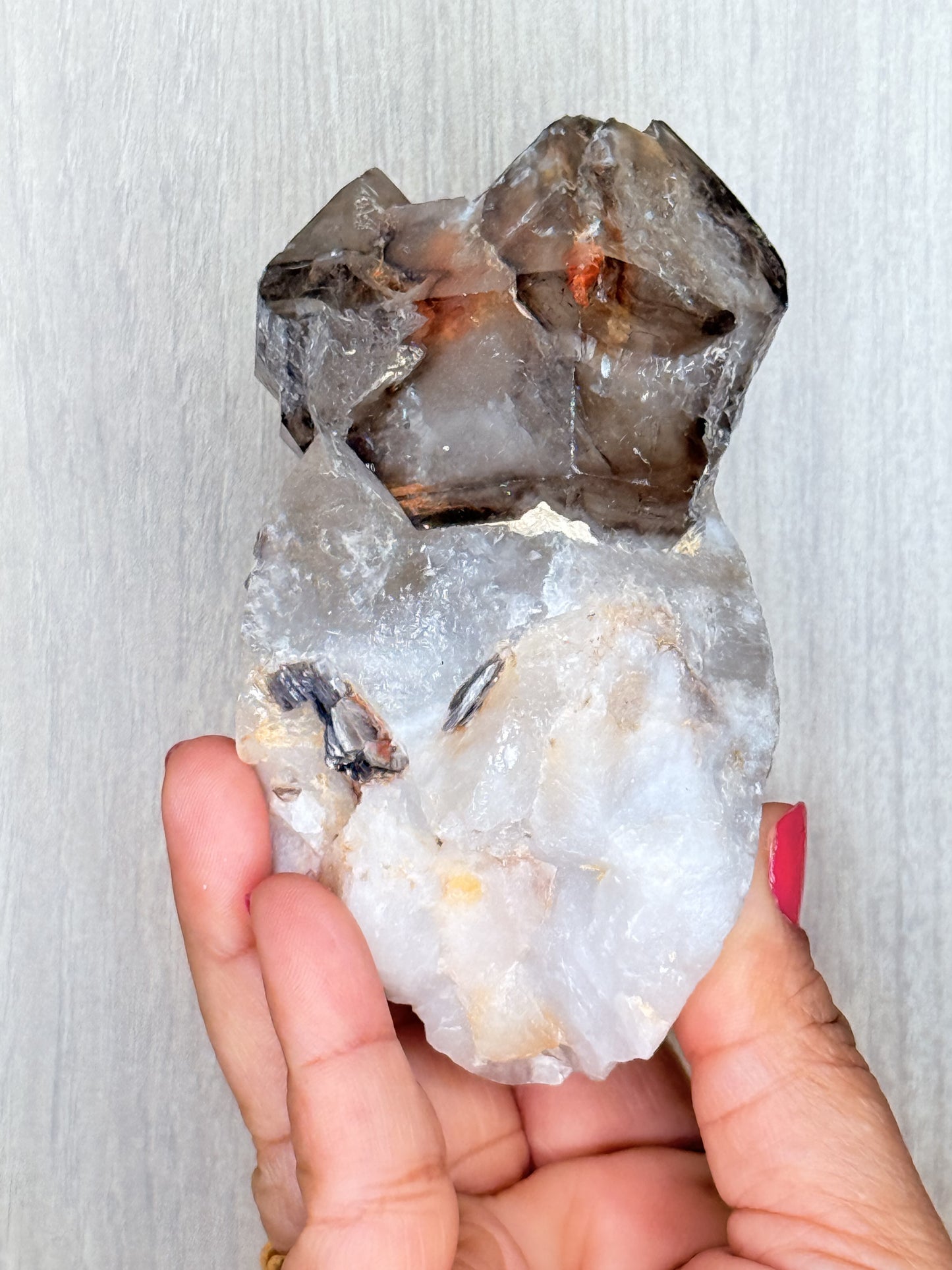 Whispering Shadows – Elestial Smoky Quartz Cluster