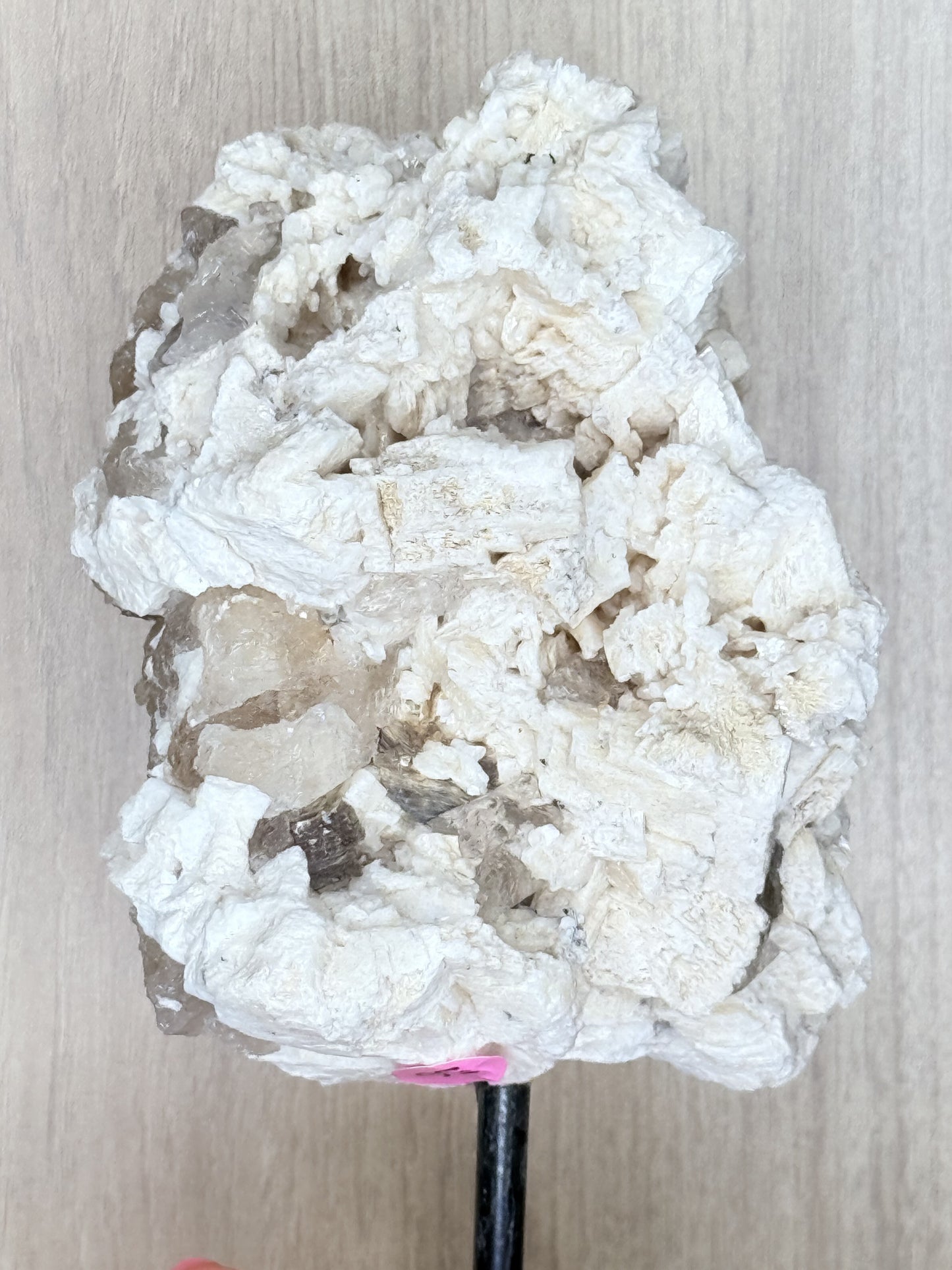 🤍 Albite & Smoky Quartz on Stand - A Study in Light and Structure