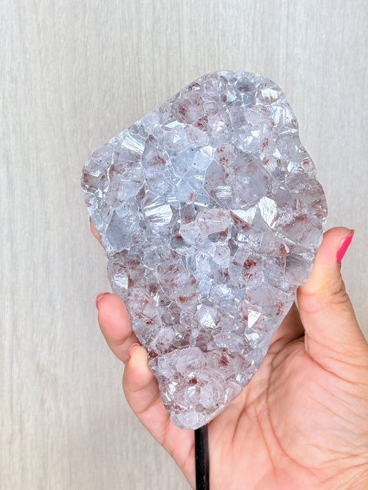 💜 Amethyst with Hematite on Stand