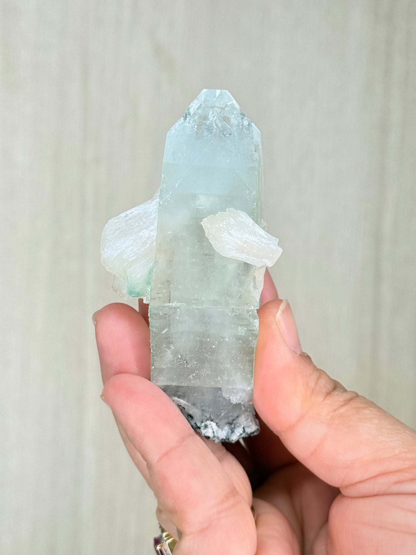 Apophyllite with Stilbite Crystal Specimen – Maharashtra, India | Luminous Zeolite Mineral Cluster - Auralis Crystals