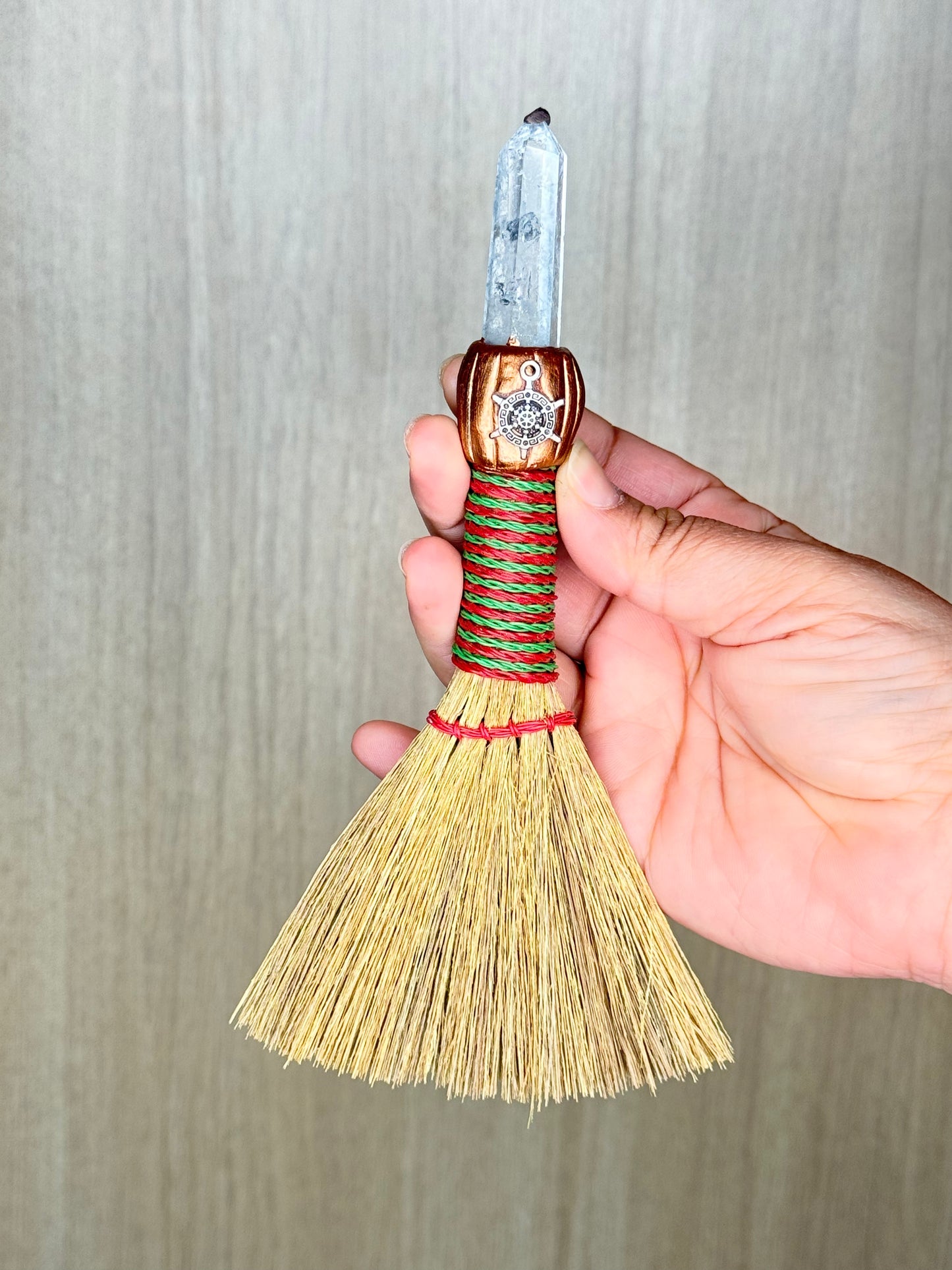 Broom with Clear Quartz Generator