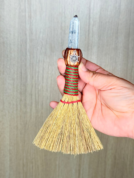 Broom with Clear Quartz Generator