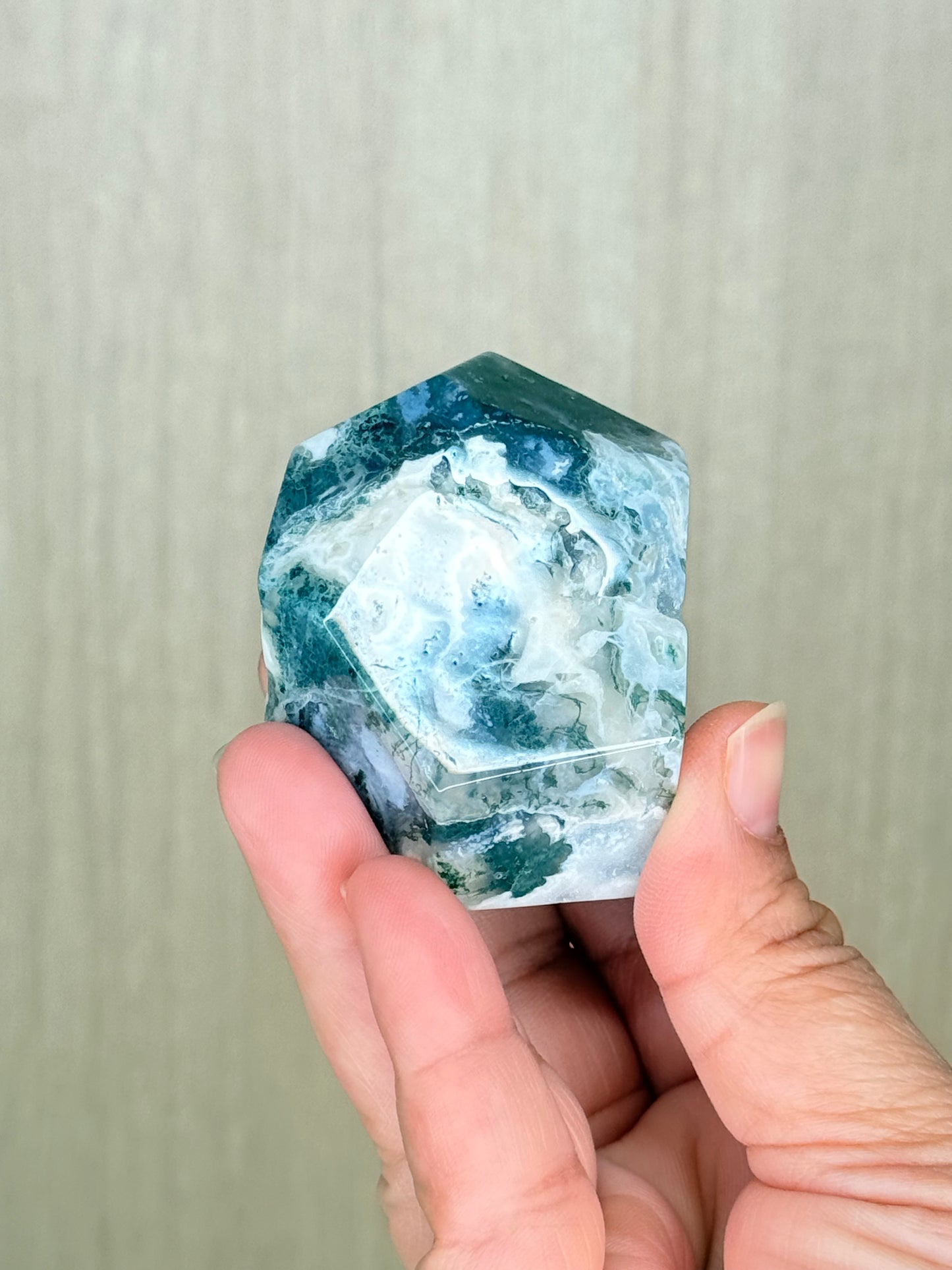 Moss Agate Freeforms – Mystical Green Crystal for Growth & Grounding