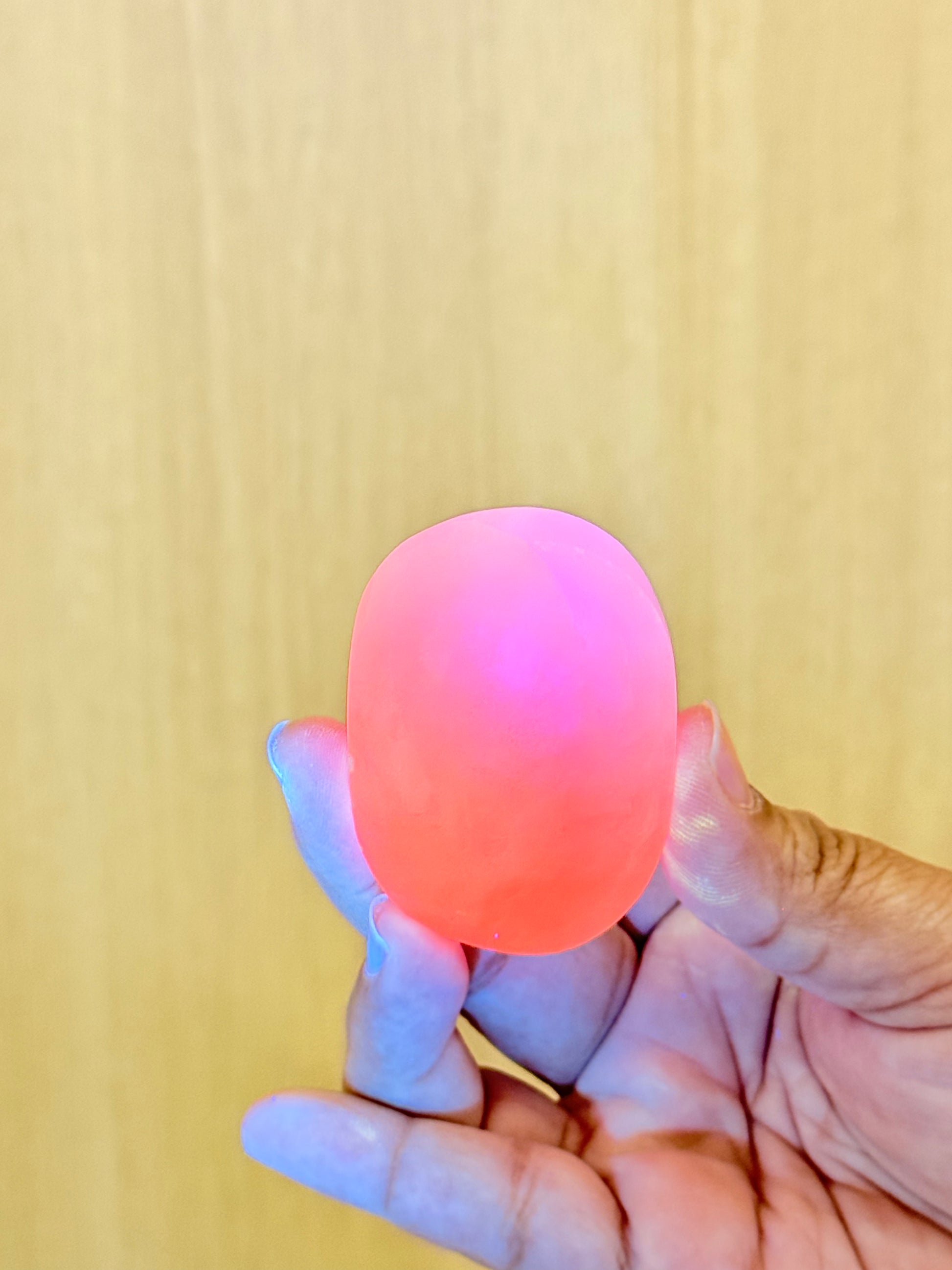 Pink Mangano Calcite Palmstone – Mystical Crystal for Love & Emotional Healing - Auralis Crystals