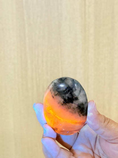 Porcelain Jasper (UV Reactive Sodalite) Palmstones – Mystical Crystal for Insight & Energy - Auralis Crystals