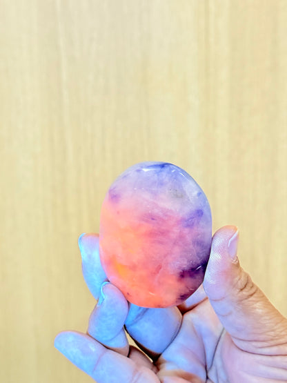 Porcelain Jasper (UV Reactive Sodalite) Palmstones – Mystical Crystal for Insight & Energy - Auralis Crystals