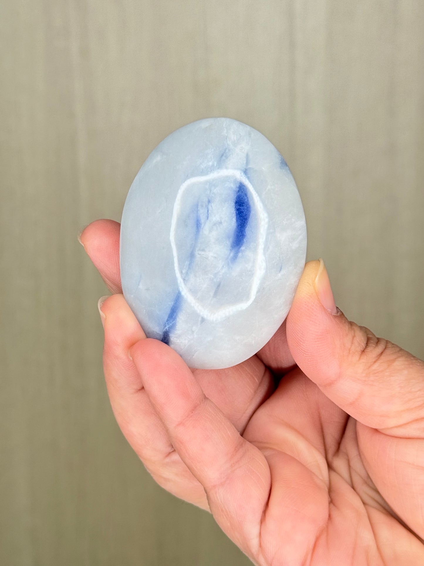 Porcelain Jasper (UV Reactive Sodalite) Palmstones – Mystical Crystal for Insight & Energy - Auralis Crystals