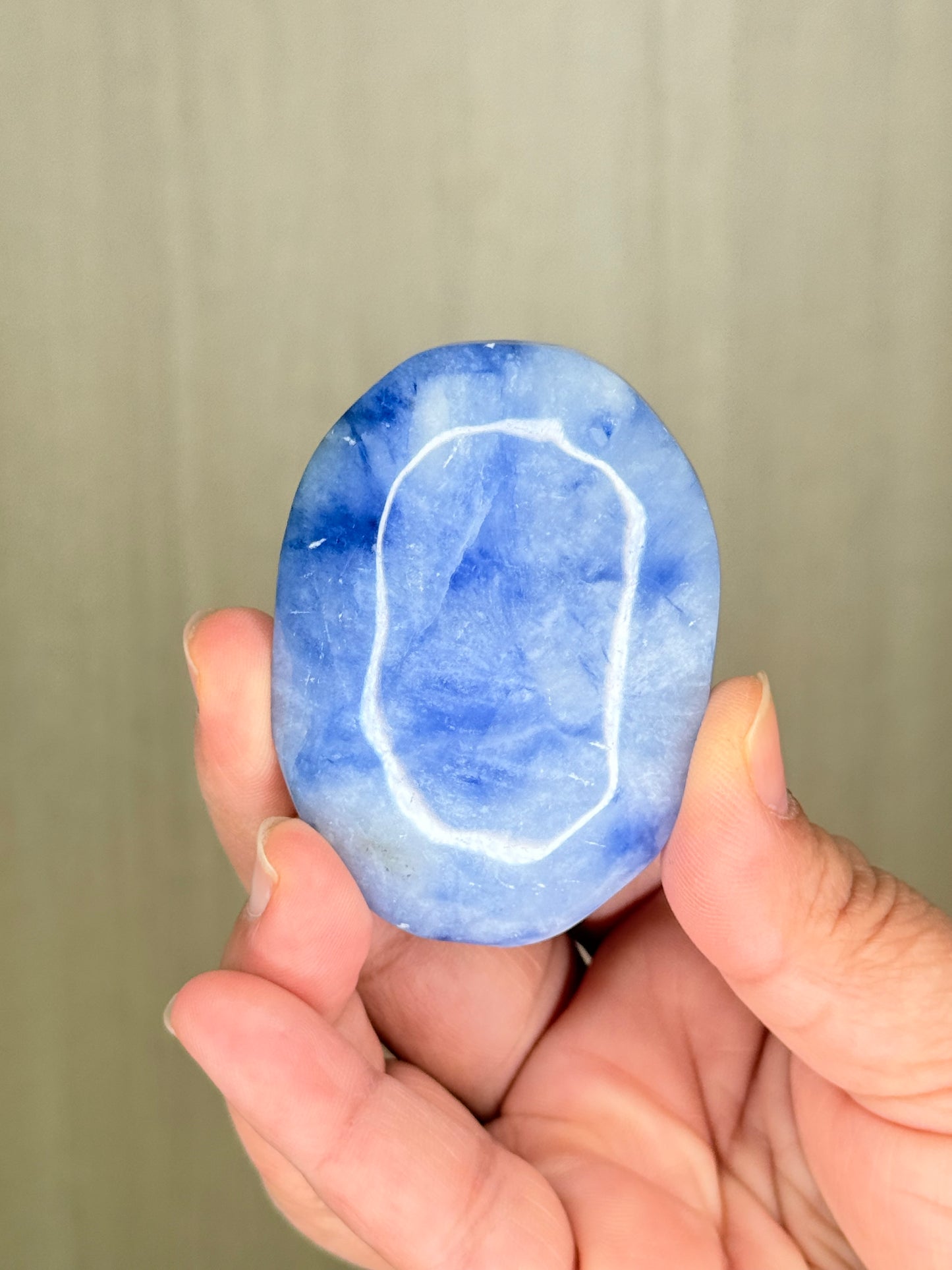 Porcelain Jasper (UV Reactive Sodalite) Palmstones – Mystical Crystal for Insight & Energy - Auralis Crystals