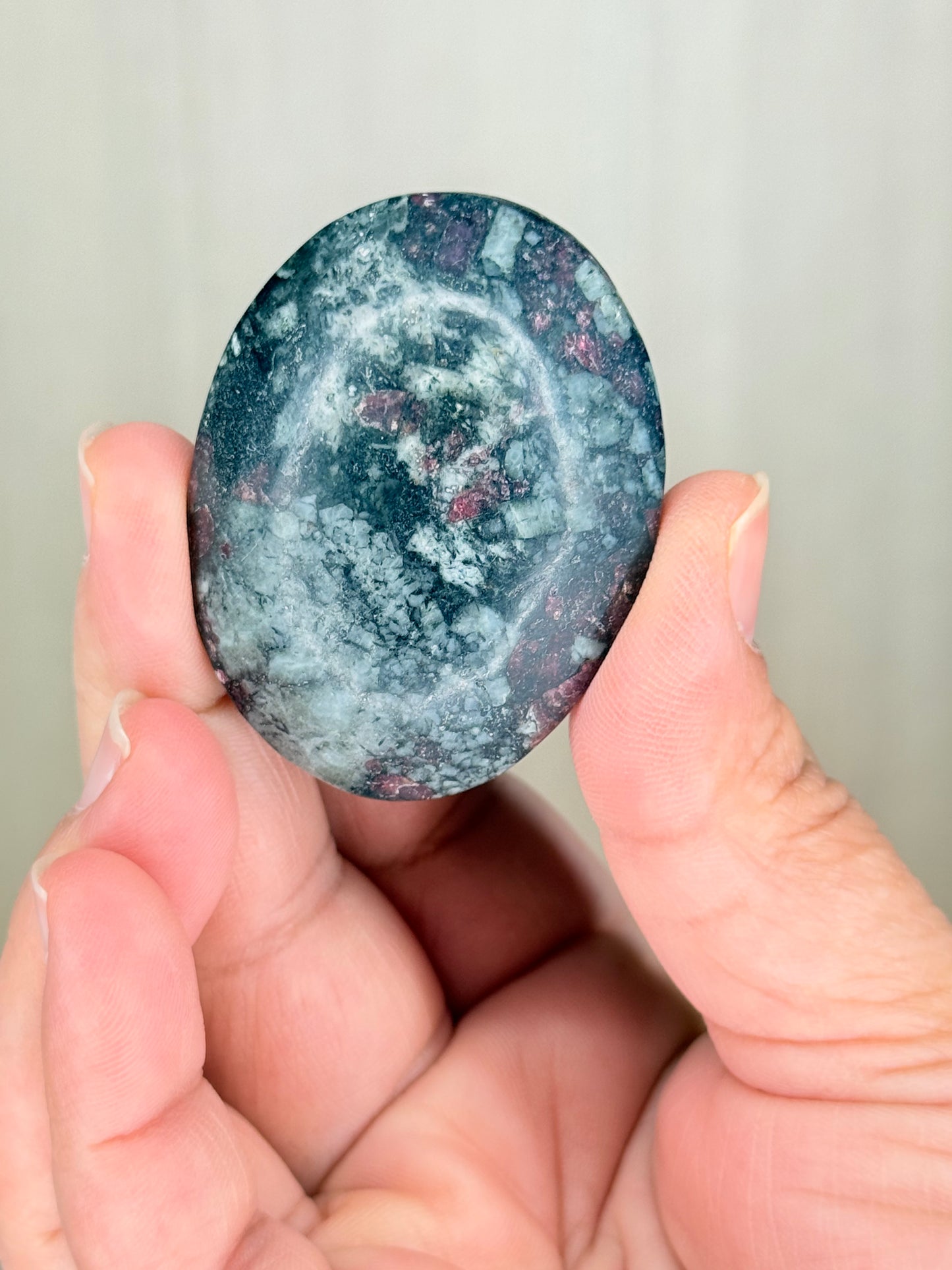 UV Reactive Eudialyte Palmstones – Rare Mystical Crystal for Heart & Vitality - Auralis Crystals
