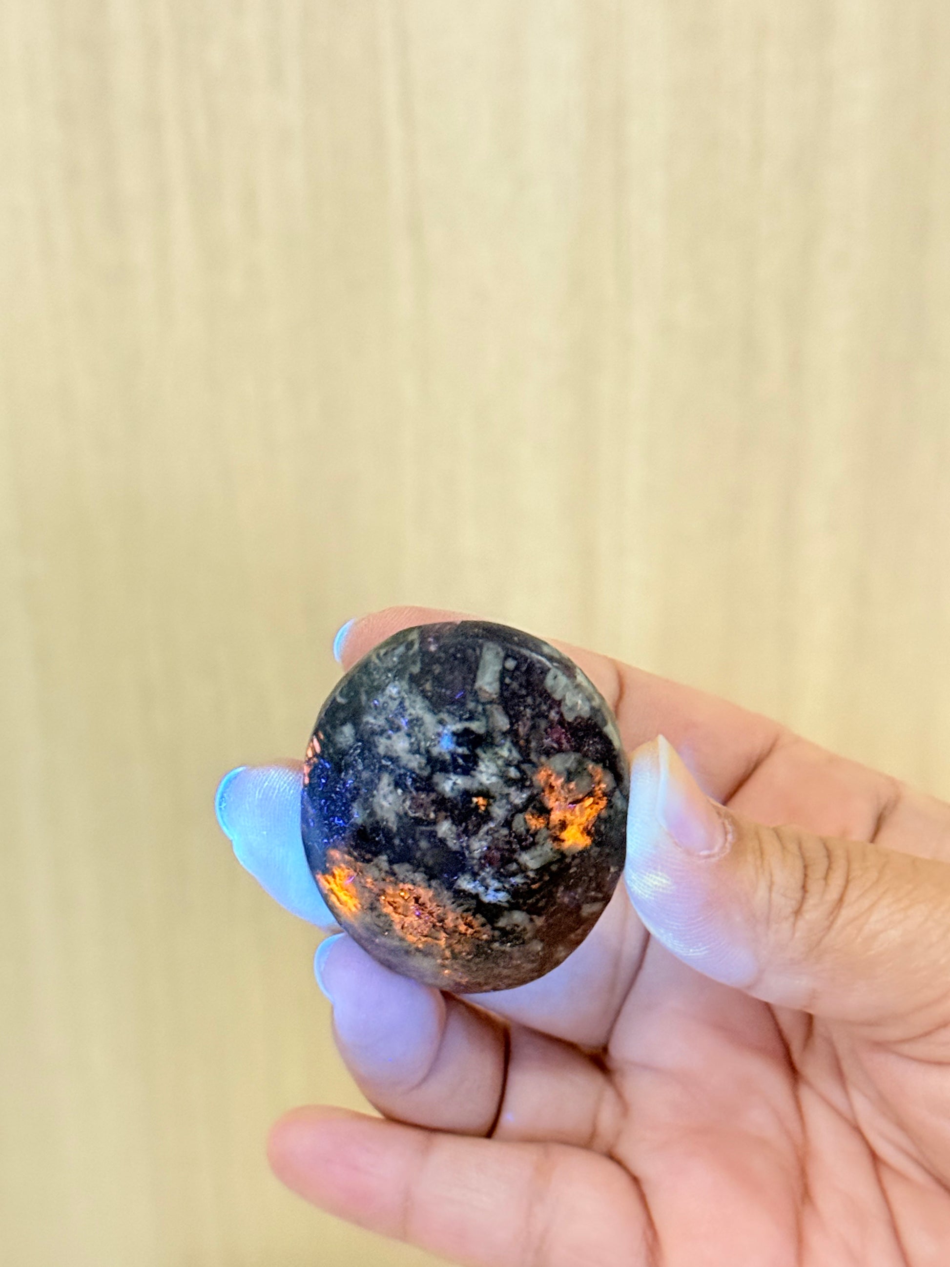 UV Reactive Eudialyte Palmstones – Rare Mystical Crystal for Heart & Vitality - Auralis Crystals