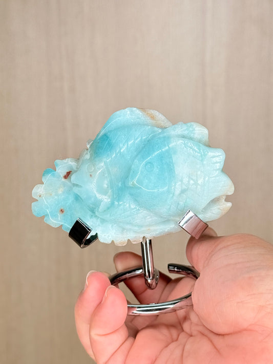 Amazonite Fish Family Carving – Mystical Crystal for Harmony & Flow