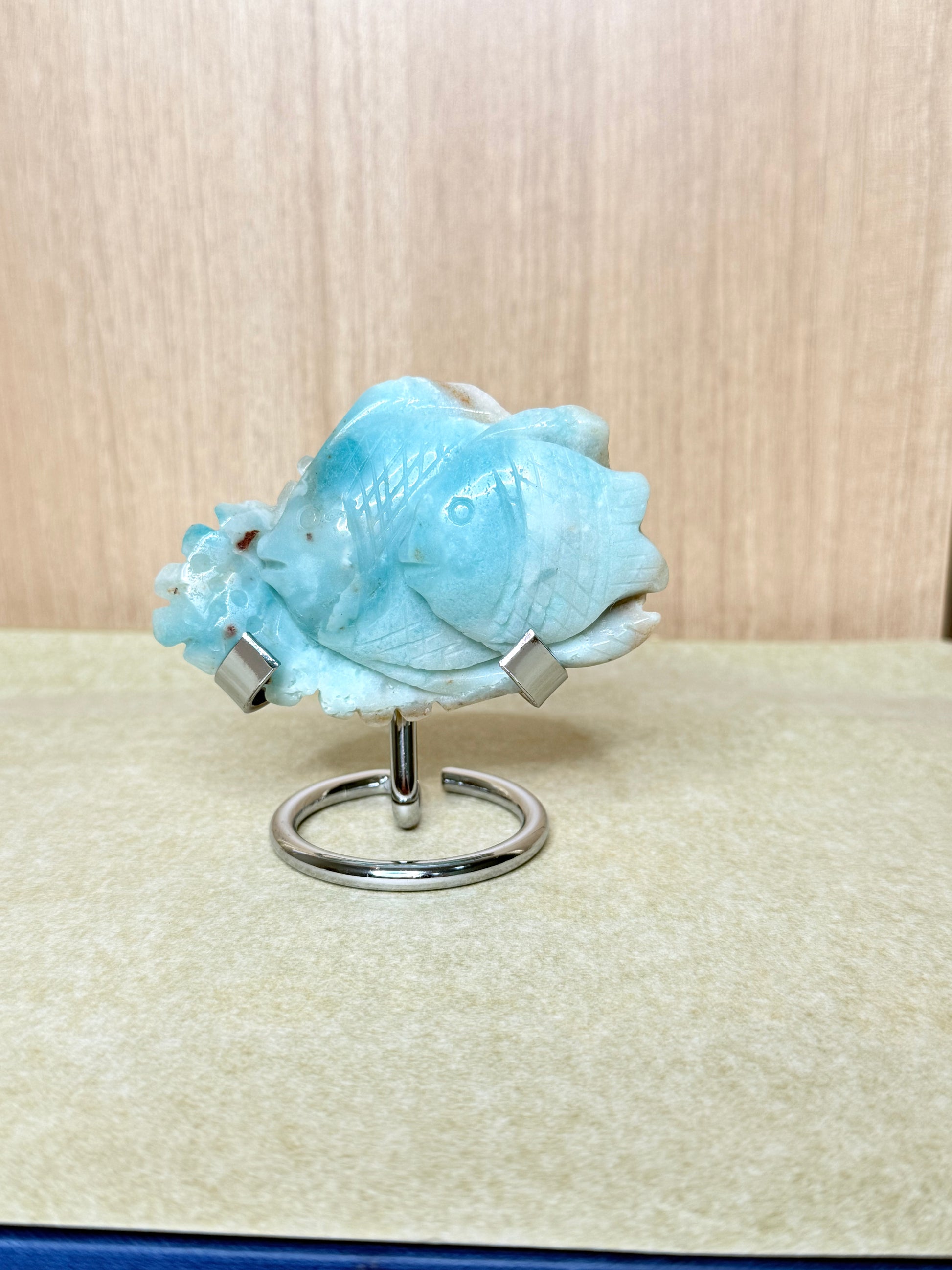 Amazonite Fish Family Carving – Mystical Crystal for Harmony & Flow - Auralis Crystals