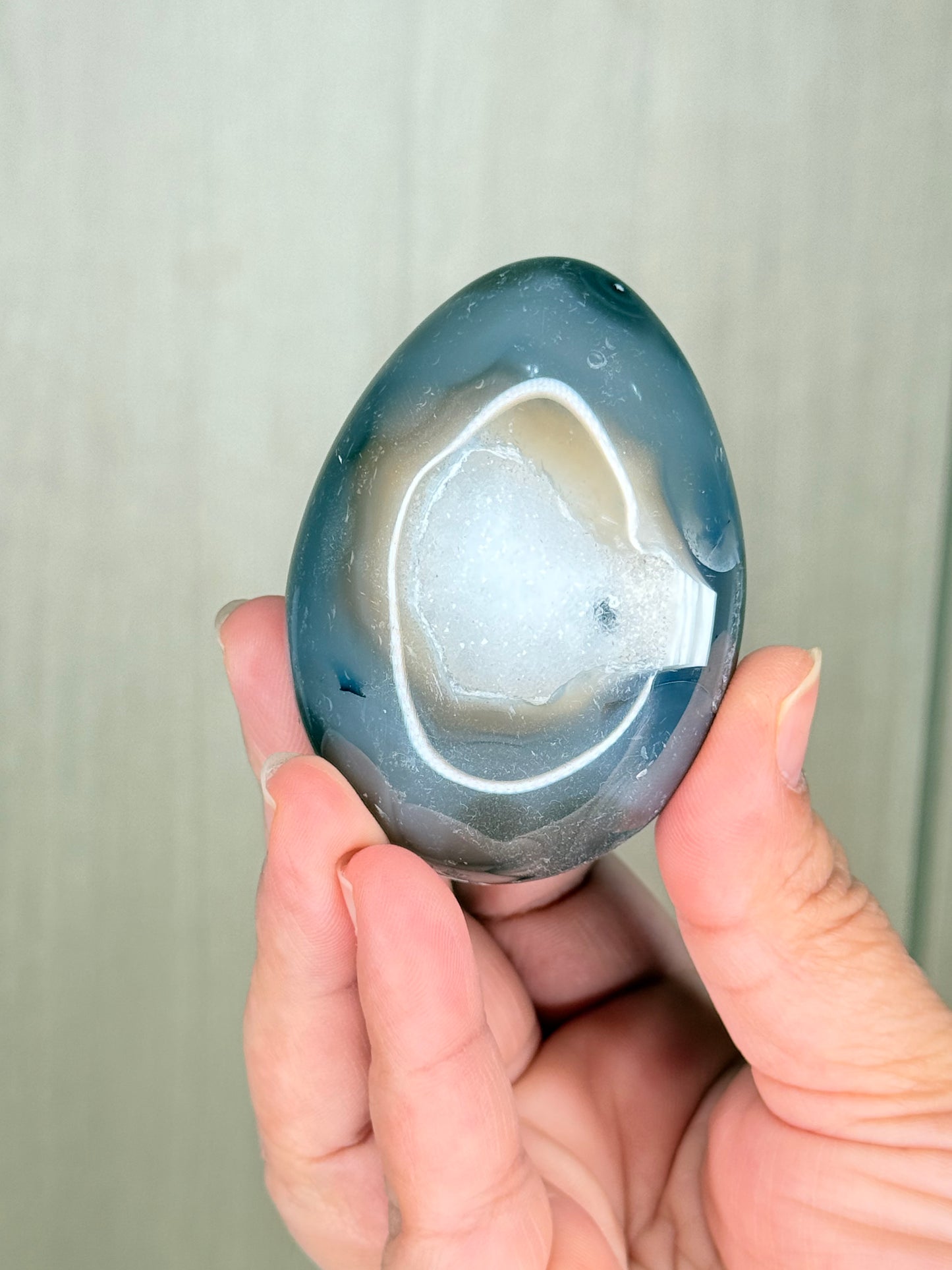 Brazilian Druzy Agate Egg – Crystal for Balance & Natural Elegance - Auralis Crystals