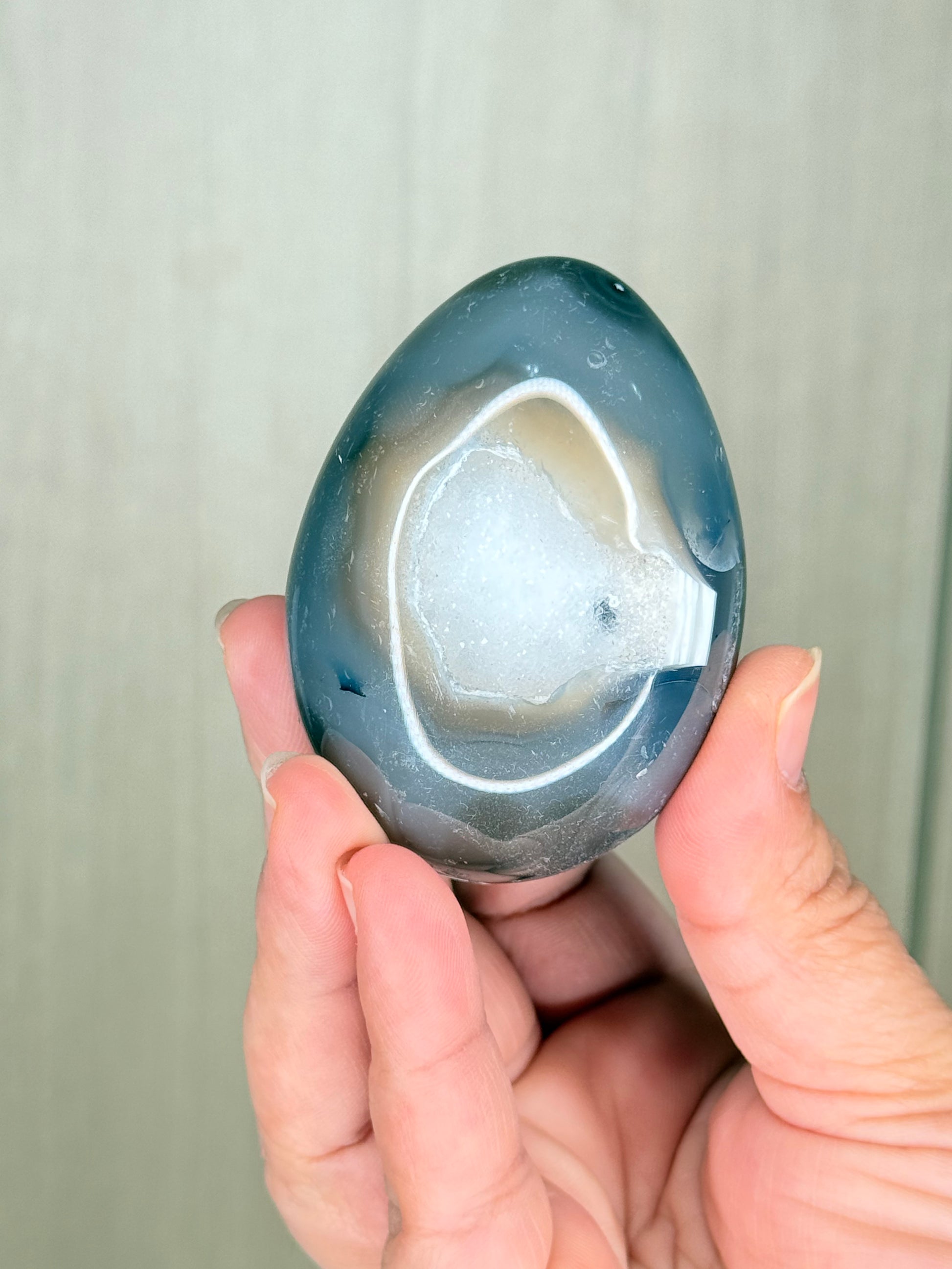 Brazilian Druzy Agate Egg – Crystal for Balance & Natural Elegance - Auralis Crystals