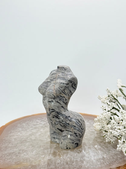 Picasso Jasper Goddess Body Carving – Artistic Stone for Strength & Balance