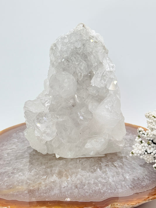 Clear Quartz Self-Standing Cluster – Natural Crystal for Clarity & Light