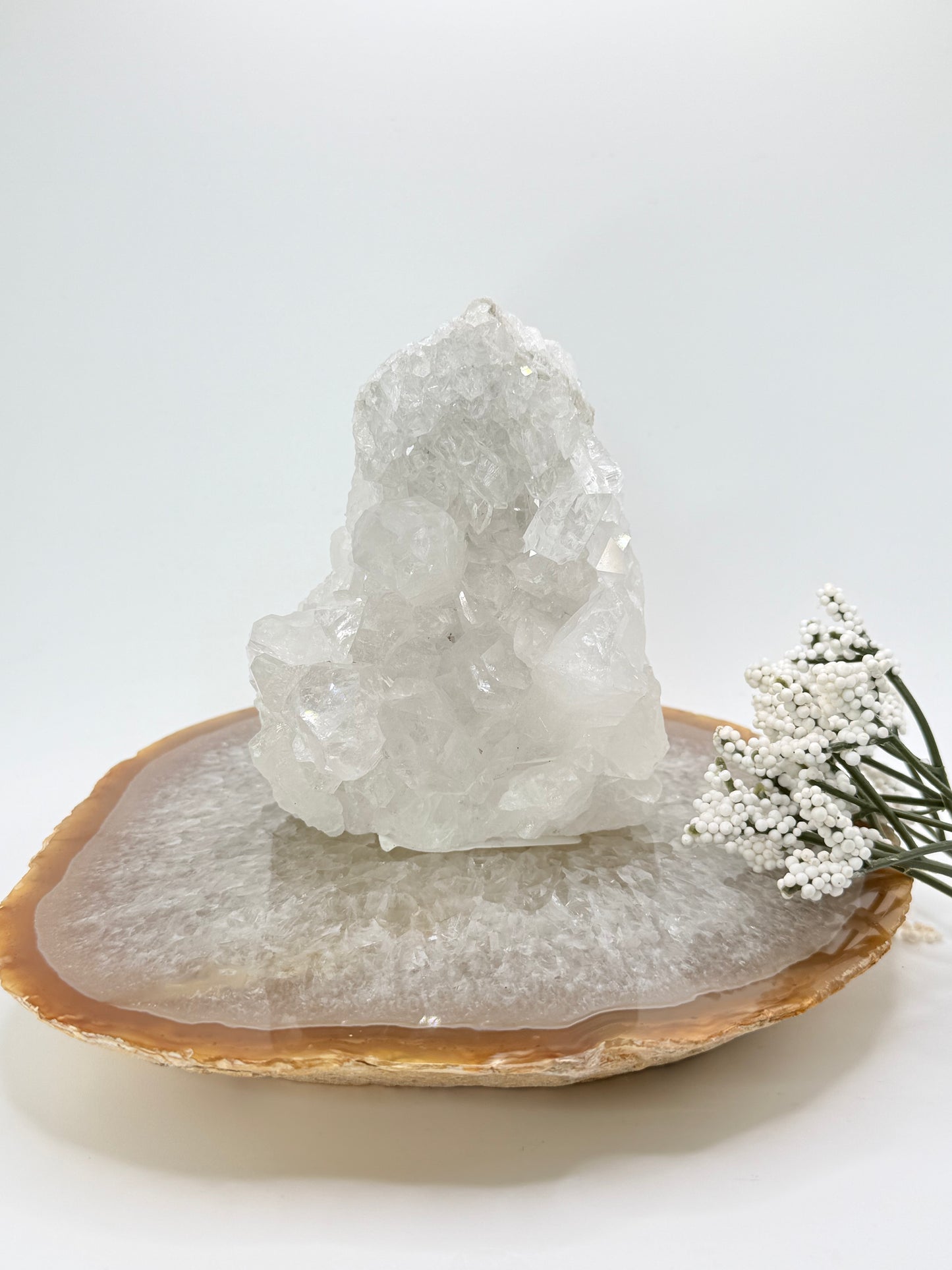 Clear Quartz Self-Standing Cluster – Natural Crystal for Clarity & Light - Auralis Crystals