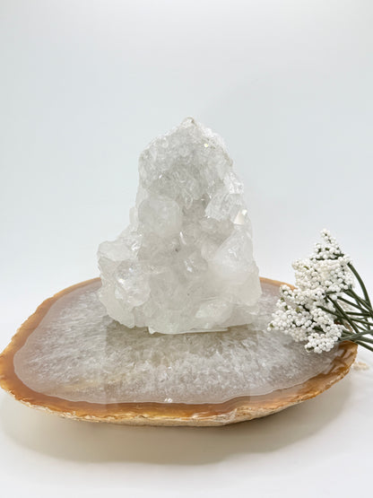 Clear Quartz Self-Standing Cluster – Natural Crystal for Clarity & Light - Auralis Crystals
