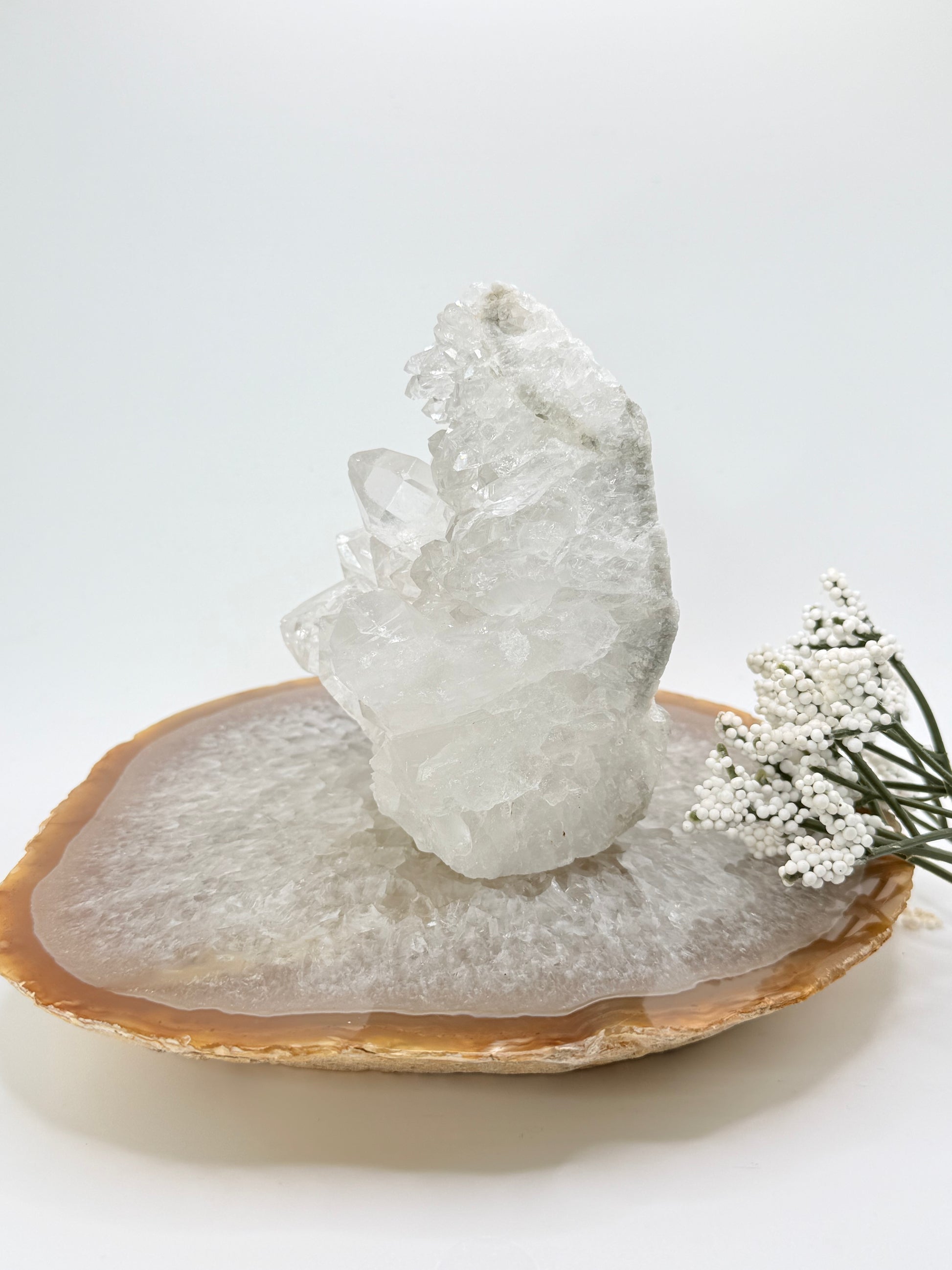 Clear Quartz Self-Standing Cluster – Natural Crystal for Clarity & Light - Auralis Crystals