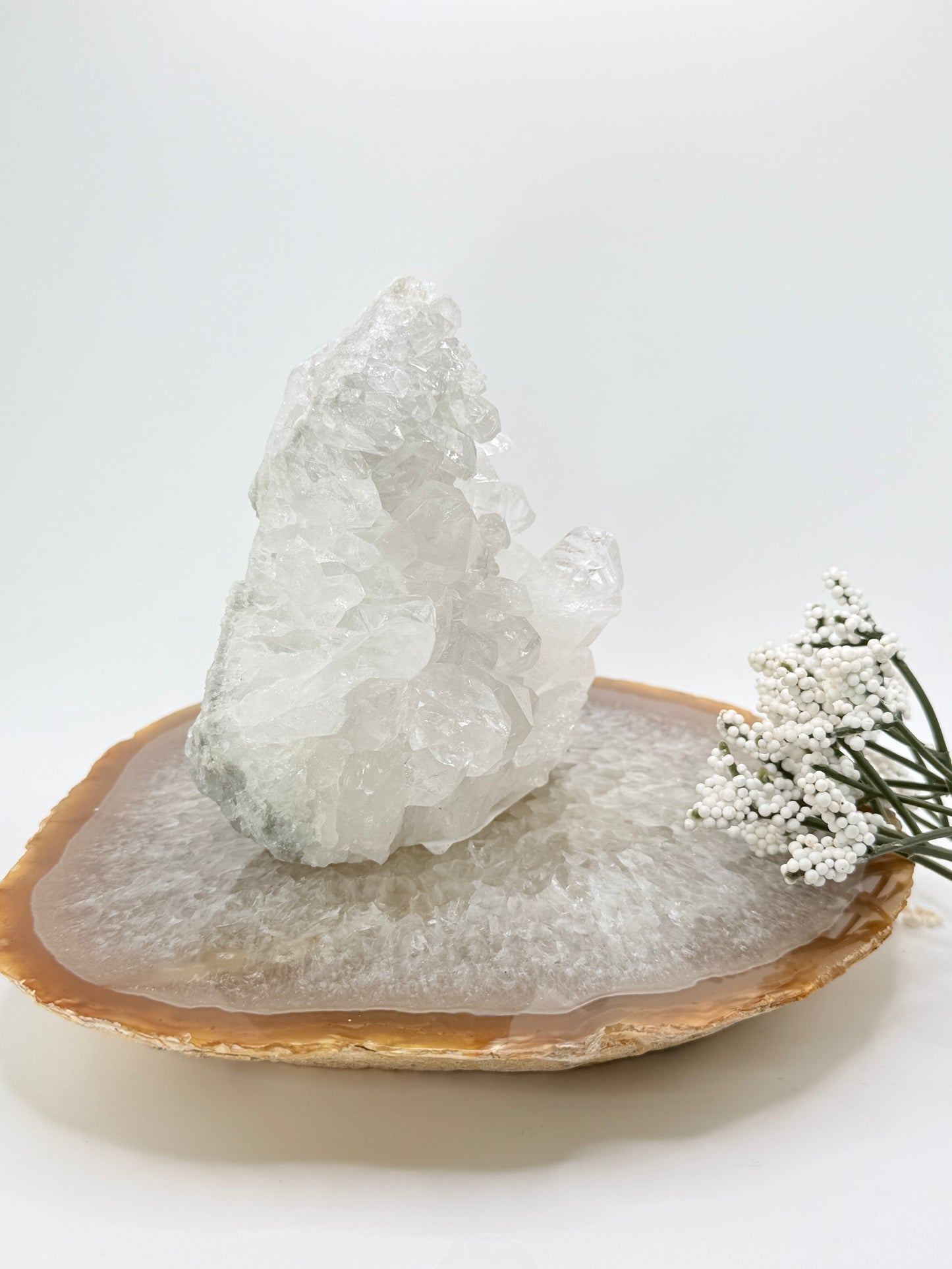 Clear Quartz Self-Standing Cluster – Natural Crystal for Clarity & Light - Auralis Crystals