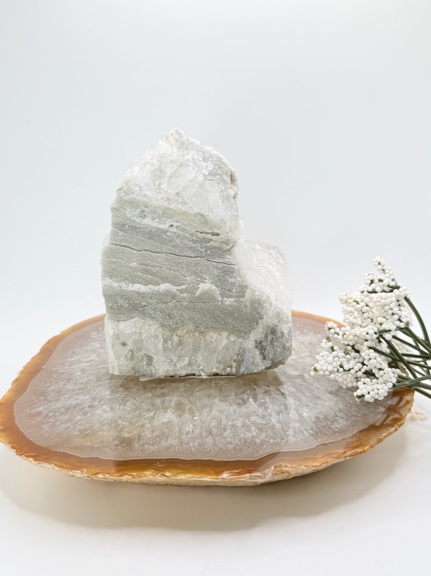 Clear Quartz Self-Standing Cluster – Natural Crystal for Clarity & Light - Auralis Crystals