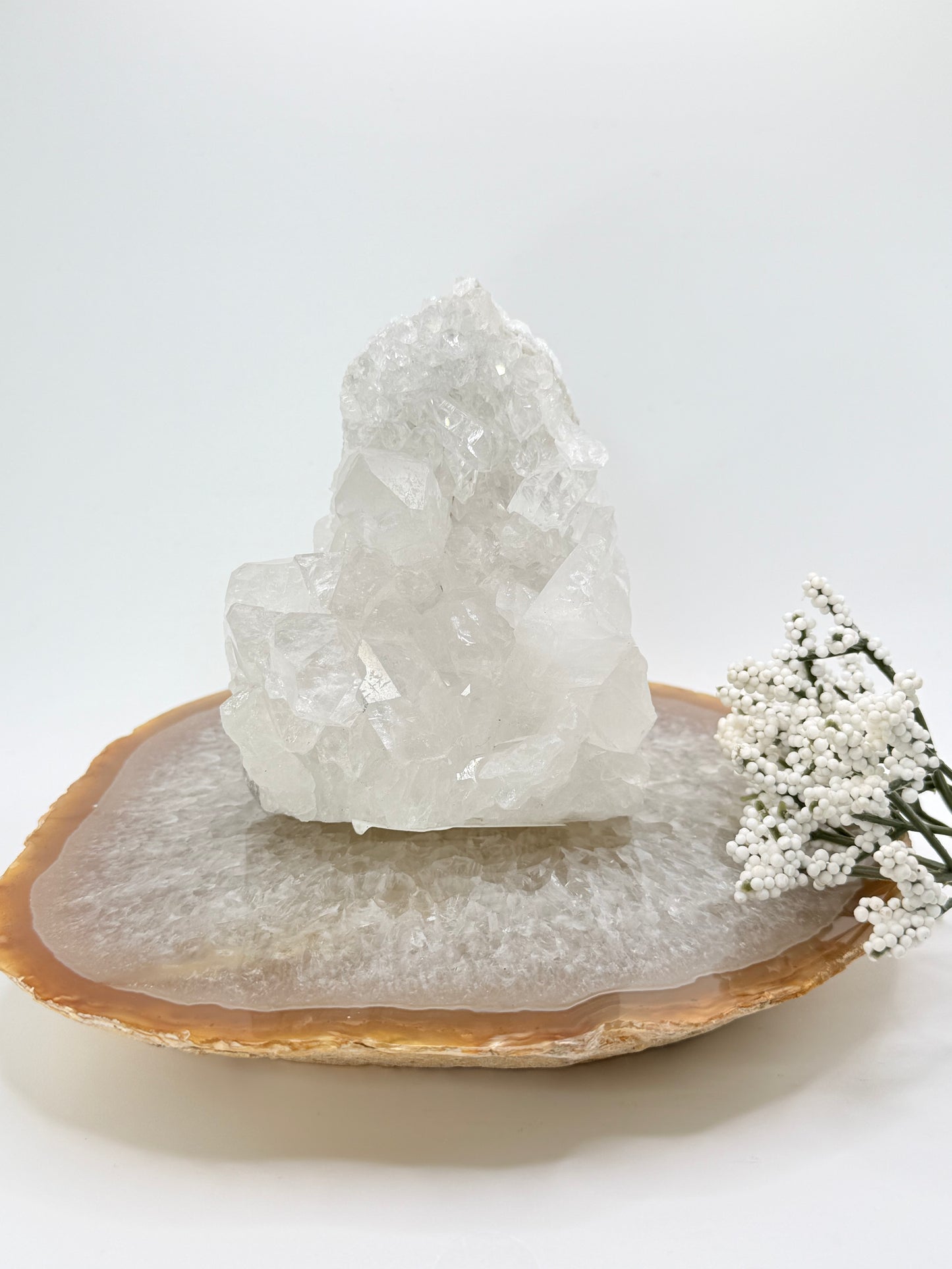 Clear Quartz Self-Standing Cluster – Natural Crystal for Clarity & Light - Auralis Crystals