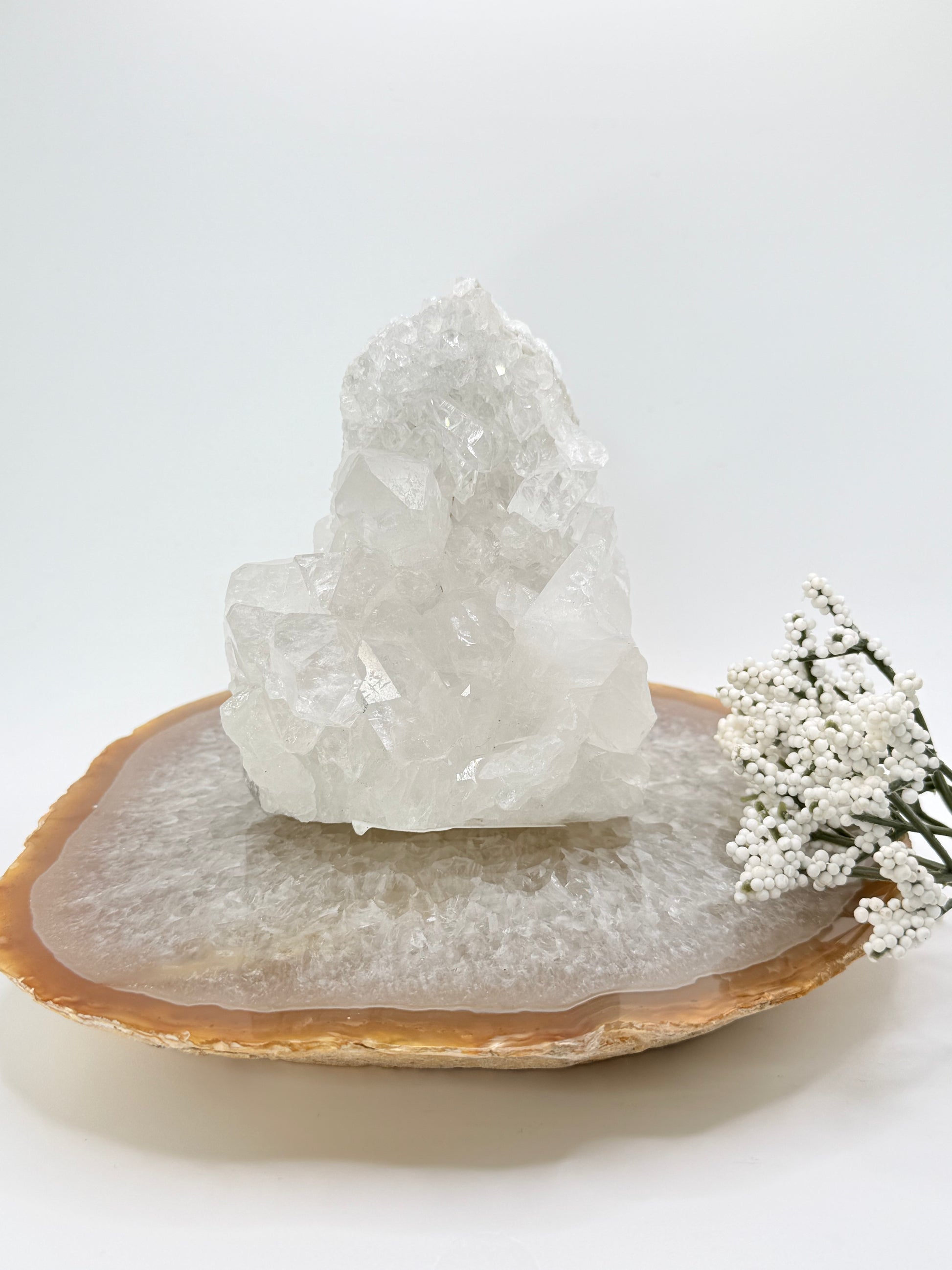 Clear Quartz Self-Standing Cluster – Natural Crystal for Clarity & Light - Auralis Crystals