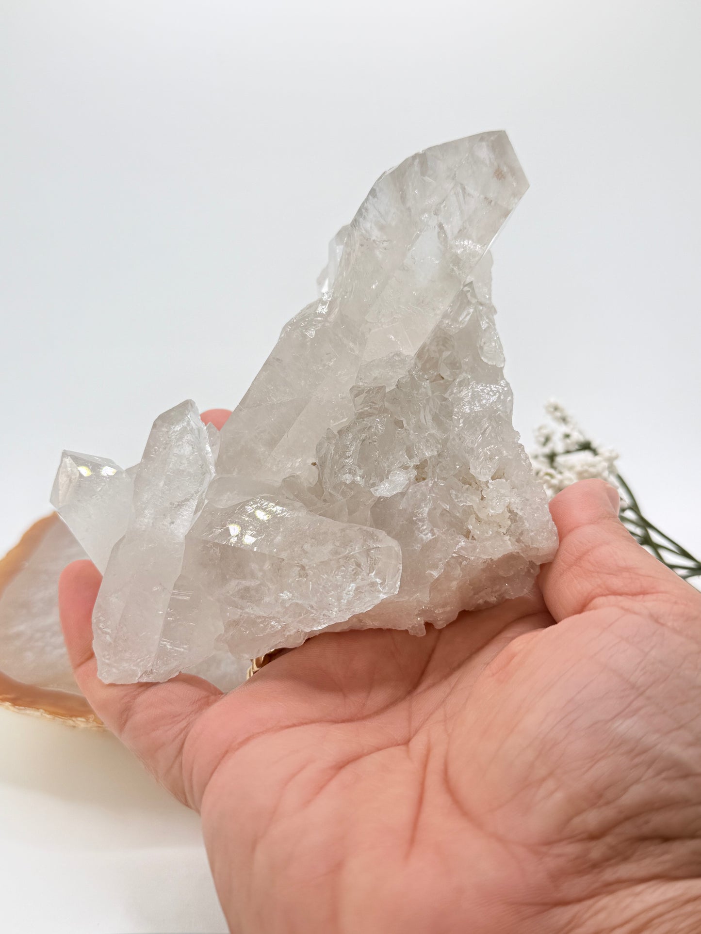 Brazilian Clear Quartz Cluster – Natural Crystal Formation
