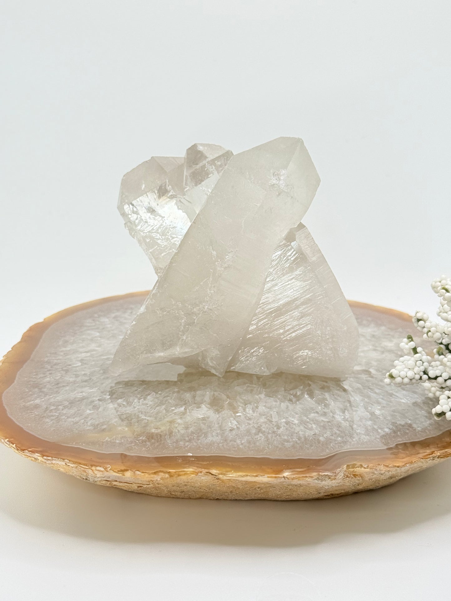 Brazilian Clear Quartz Cluster with Points – Natural Crystal Formation
