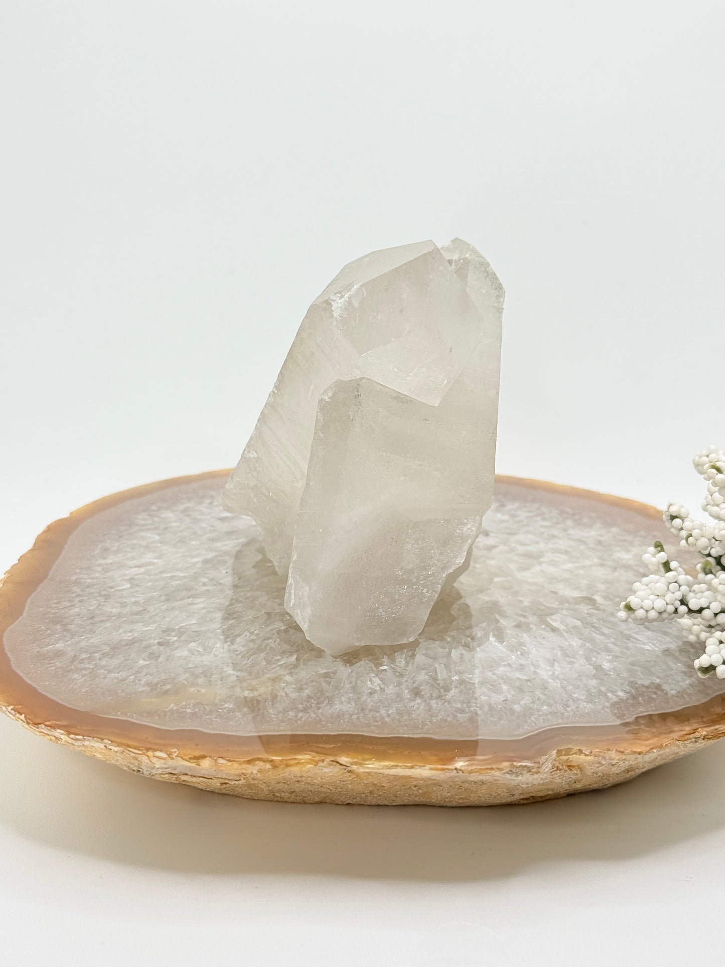 Brazilian Clear Quartz Cluster with Points – Natural Crystal Formation