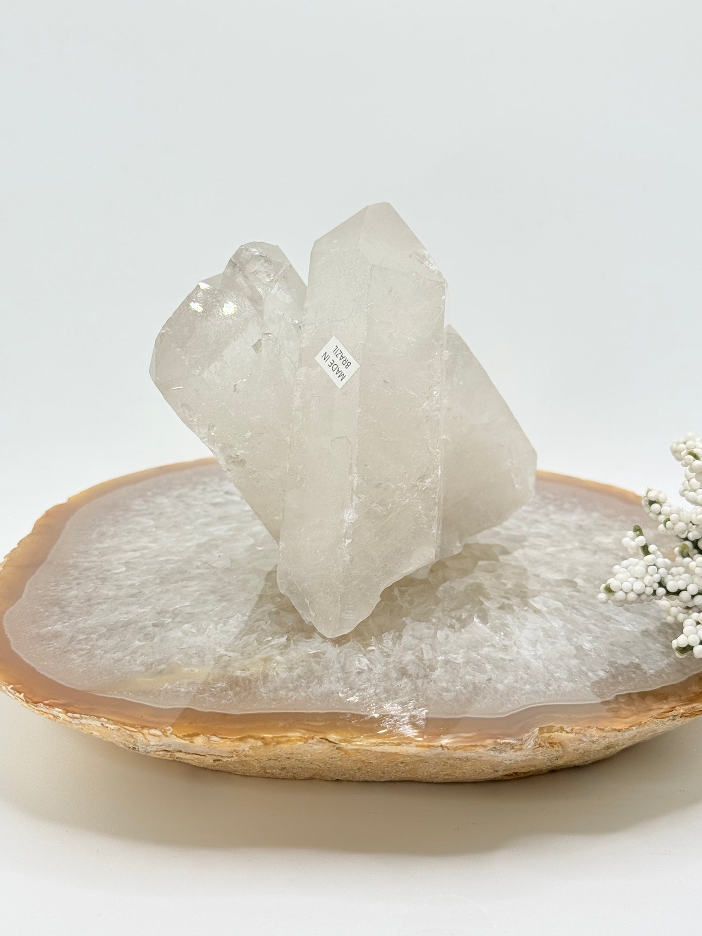 Brazilian Clear Quartz Cluster with Points – Natural Crystal Formation