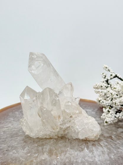 High Quality Brazilian Clear Quartz Cluster – Large Natural Points - Auralis Crystals