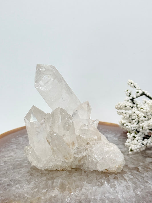 High Quality Brazilian Clear Quartz Cluster – Large Natural Points