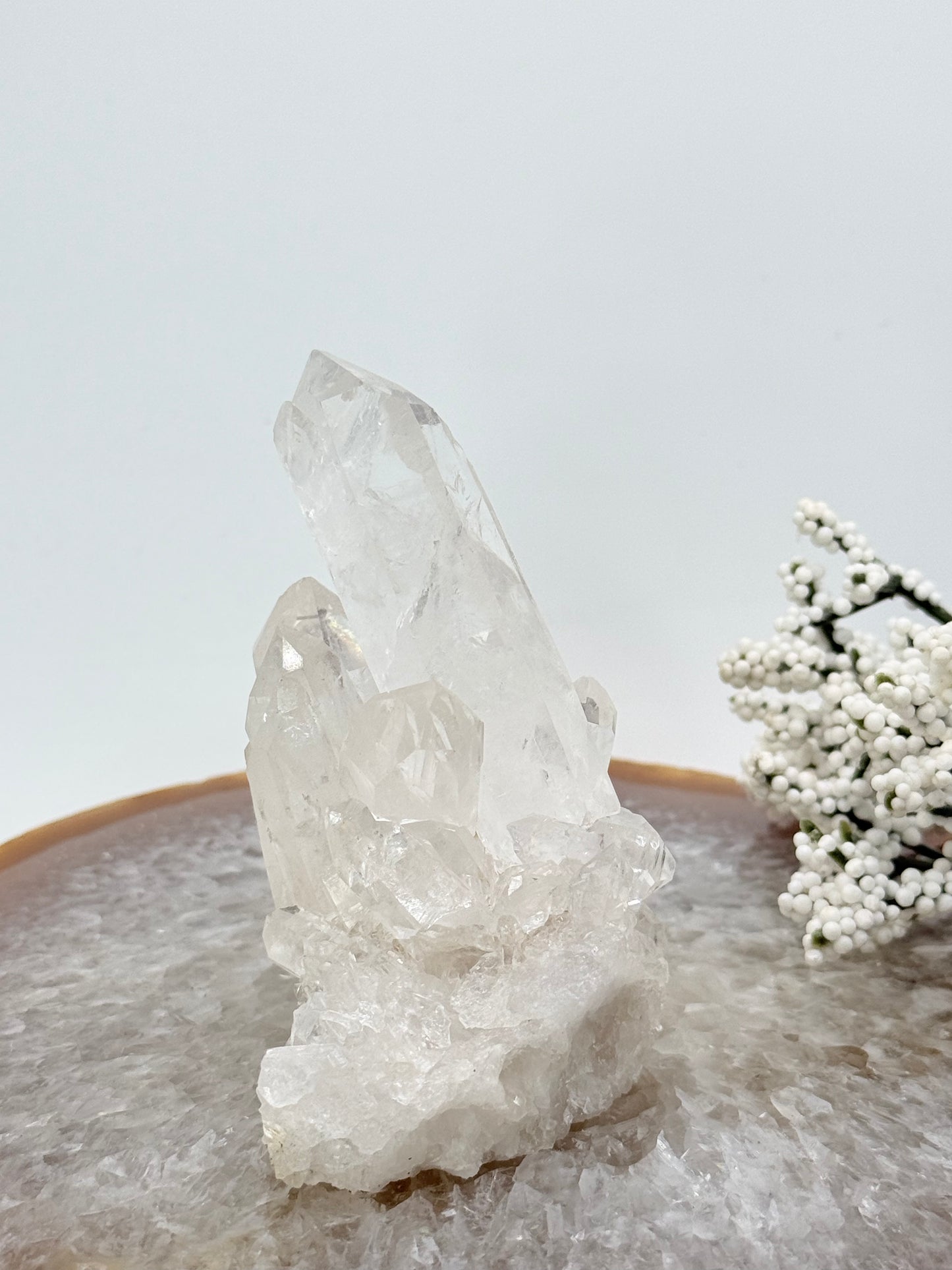 High Quality Brazilian Clear Quartz Cluster – Large Natural Points - Auralis Crystals