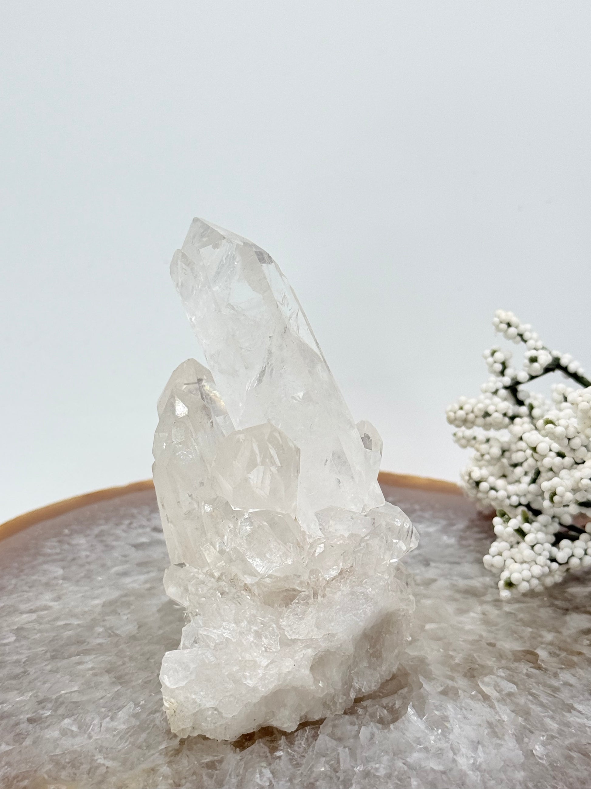 High Quality Brazilian Clear Quartz Cluster – Large Natural Points - Auralis Crystals