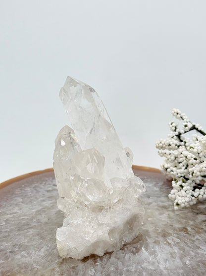 High Quality Brazilian Clear Quartz Cluster – Large Natural Points - Auralis Crystals