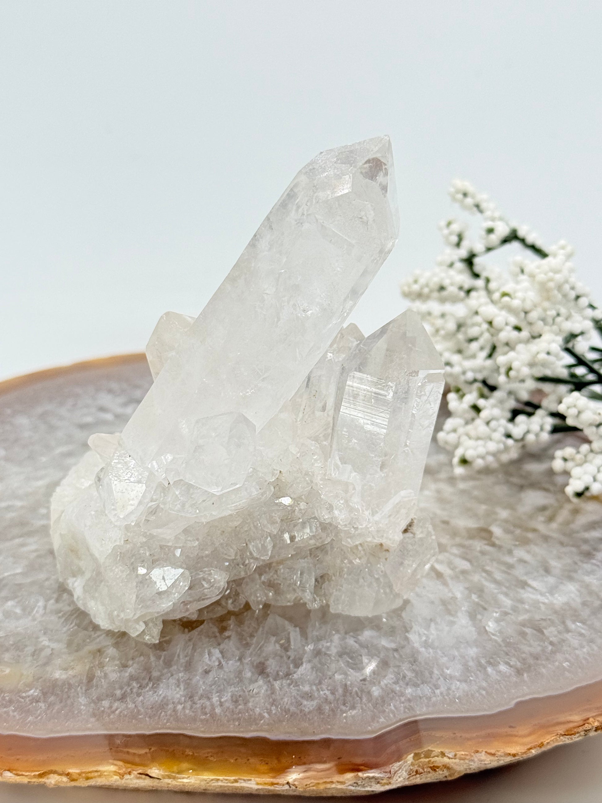 High Quality Brazilian Clear Quartz Cluster – Large Natural Points - Auralis Crystals