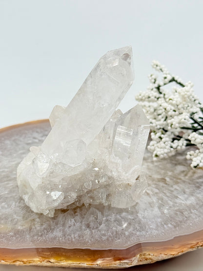 High Quality Brazilian Clear Quartz Cluster – Large Natural Points - Auralis Crystals