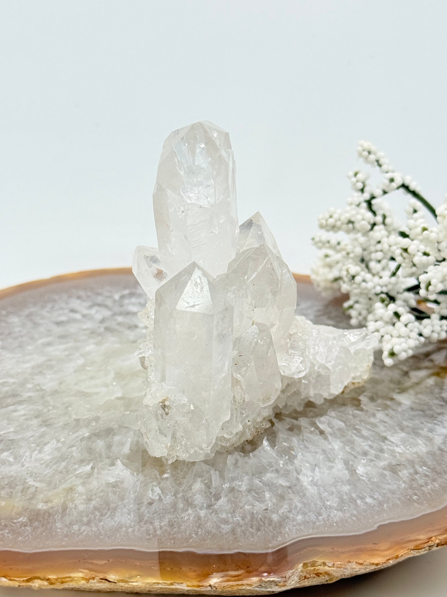 High Quality Brazilian Clear Quartz Cluster – Large Natural Points - Auralis Crystals