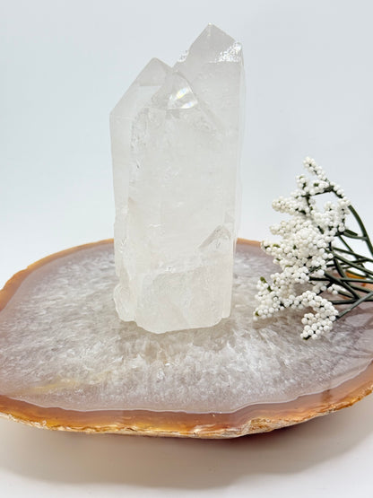 Brazilian Clear Quartz Cluster – Large Prismatic Natural Points - Auralis Crystals