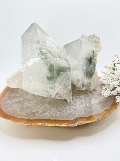 Lodolite (Garden Quartz) Cluster – High-Quality Brazilian Crystal for Manifestation & Spiritual Growth - Auralis Crystals